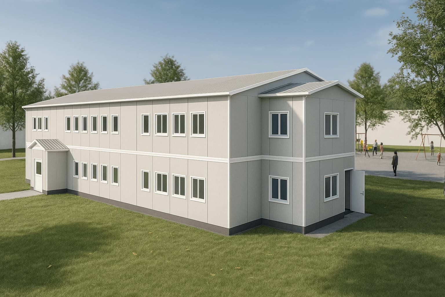 729 m2 Prefabrik Okul - 1
