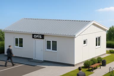 50 m2 Prefabrik Ofis - 1