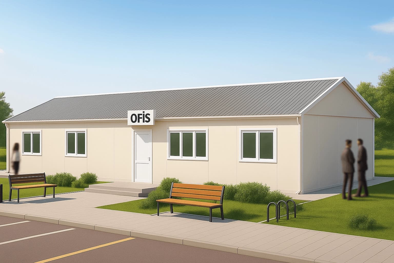 114 m2 Prefabrik Ofis - 1