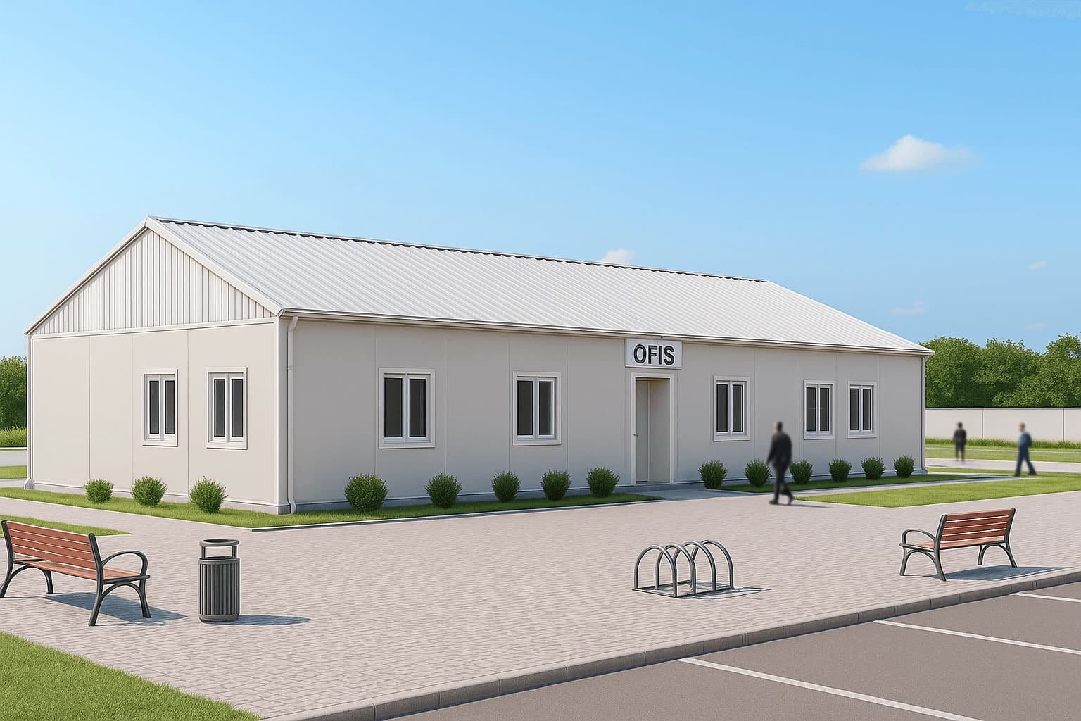158 m2 Prefabrik Ofis
