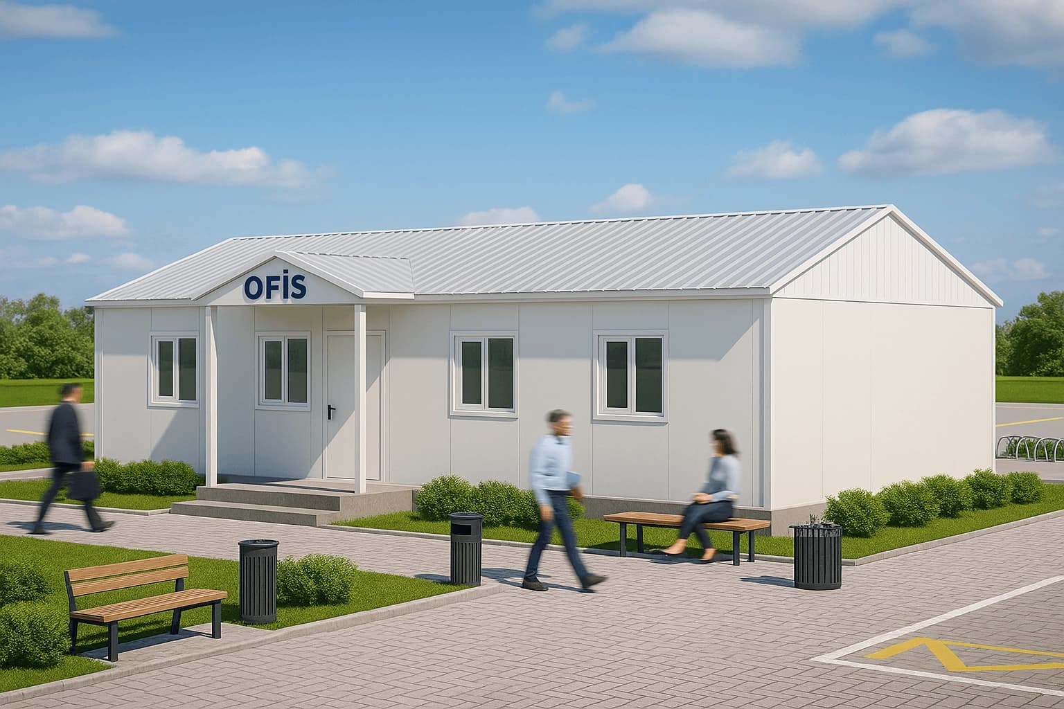 92 m2 Prefabrik Ofis - 1